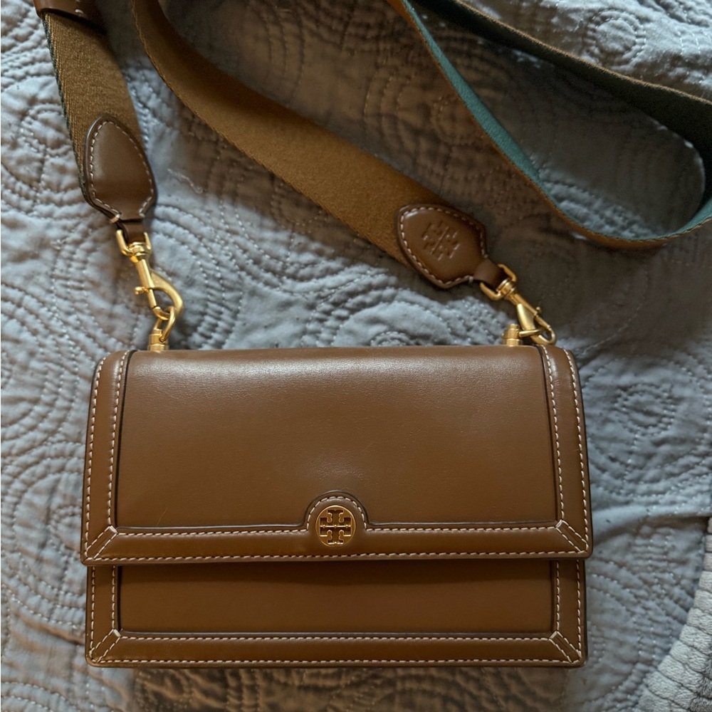 Tory Burch - Brown Leather Crossbody Bag